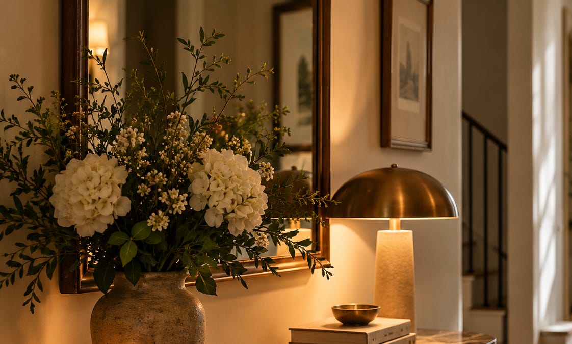 Your hallway is a hotel lobby. Treat it like one.
